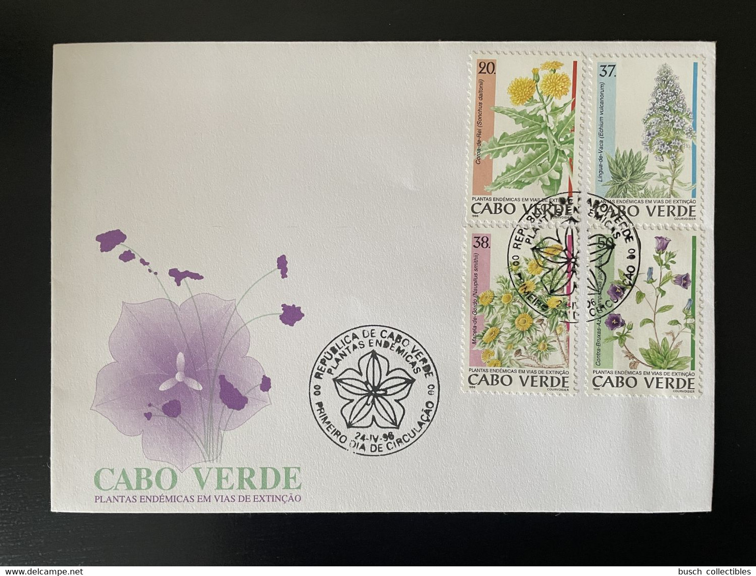 Cape Verde Cabo Verde 1996 Mi. 707 - 710 FDC Plantas Endemicas Plantes Endémiques Medicinal Plants Heilpflanzen - Medicinal Plants