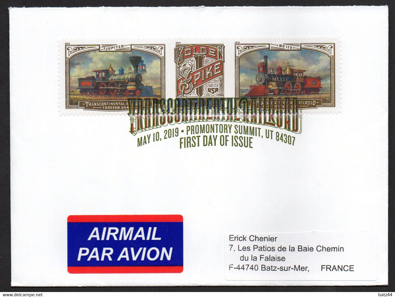 USA ENVELOPPE COVER TRAIN - Lettres & Documents