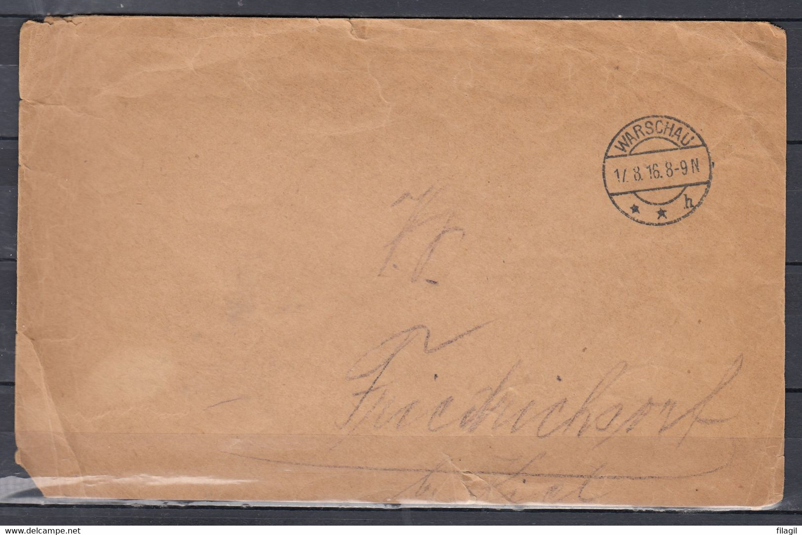 Brief Van Warschau Naar Friedrichsort (Kieler Forde) - Lettres & Documents