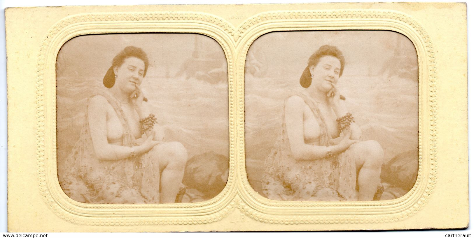 Lot De 2 Photos Stéréoscopiques - Jeunes Femmes Seins Nus , Dénudées - Stéréo , érotisme - Stereoscopio