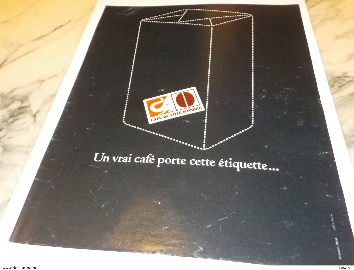 ANCIENNE PUBLICITE UN VRAI CAFE COTE D IVOIRE 1971 - Manifesti