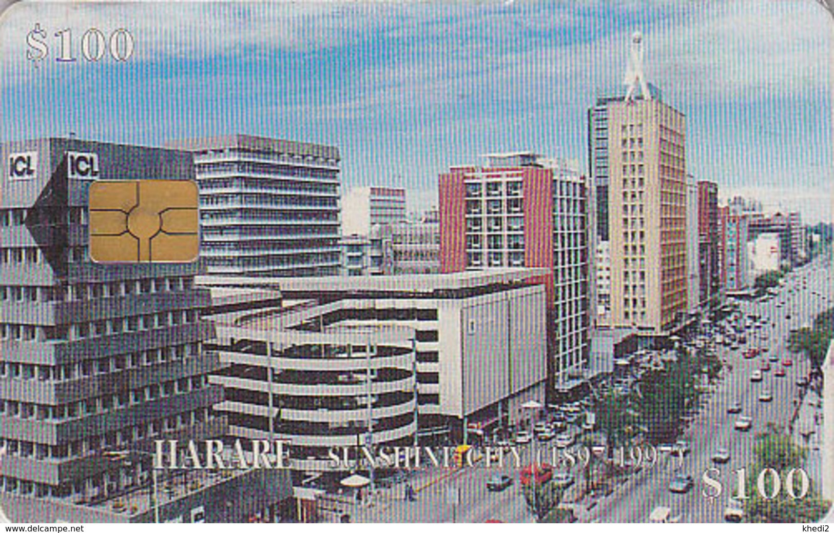 Télécarte à Puce ZIMBABWE - Capitale HARARE / Zim 28 -  Chip Phonecard Telefonkarte - Zimbabwe