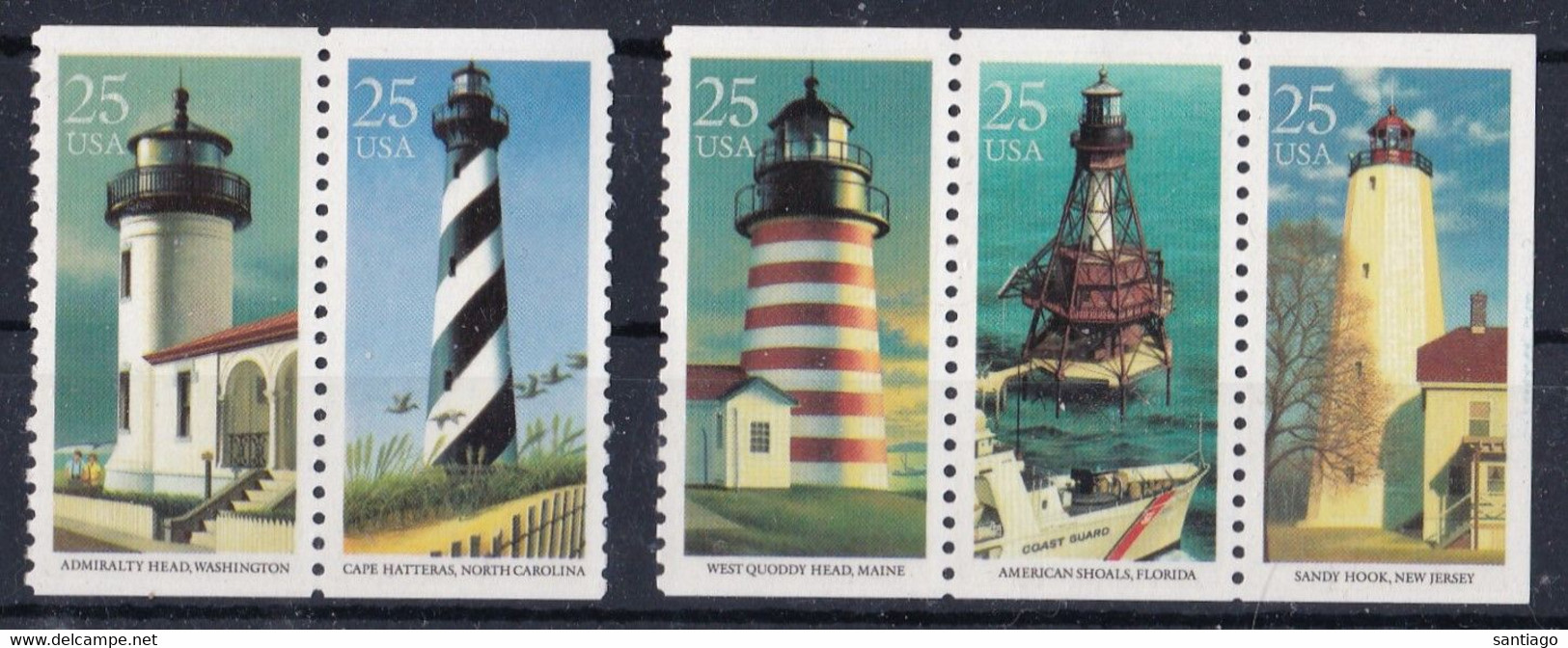 USA  Set Of Five /  Nrs 1896 - 00 / Vuurtoren - Faro - Other & Unclassified