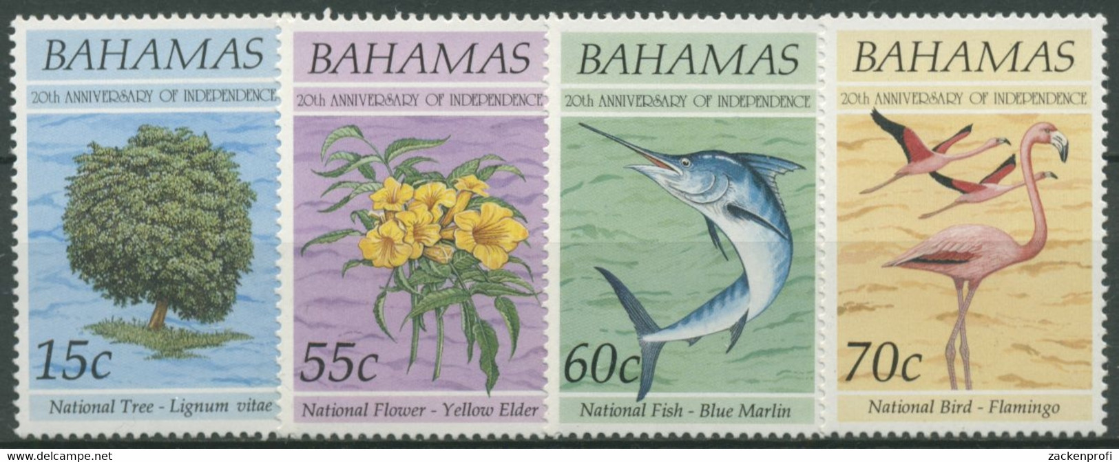 Bahamas 1993 20 Jahre Unabhängigkeit: Nationale Symbole 813/16 Postfrisch - Bahamas (1973-...)