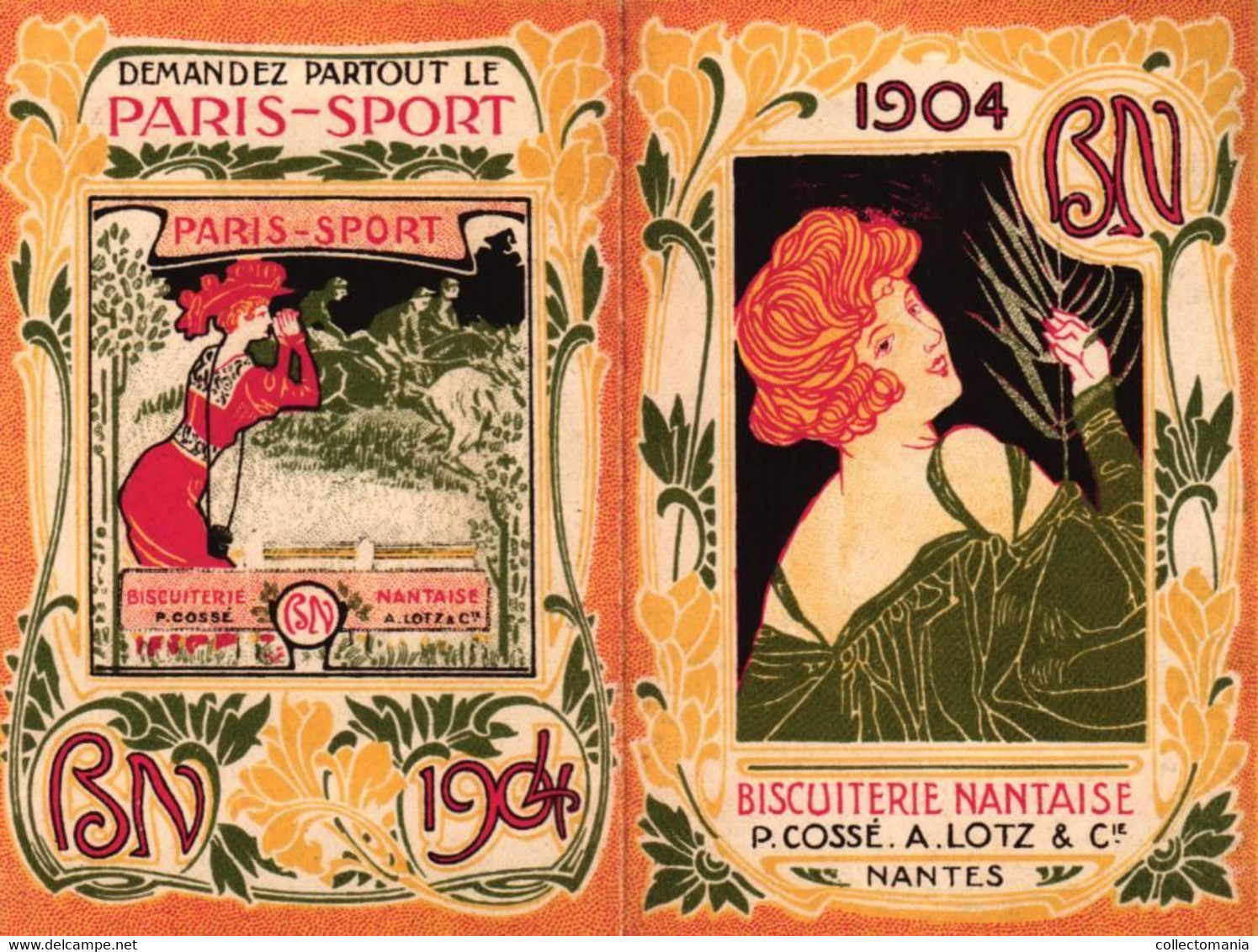 1 Calendrier 1904 Biscuiterie Nantaise Cossé Lotz &C° NANTES - Kleinformat : 1901-20