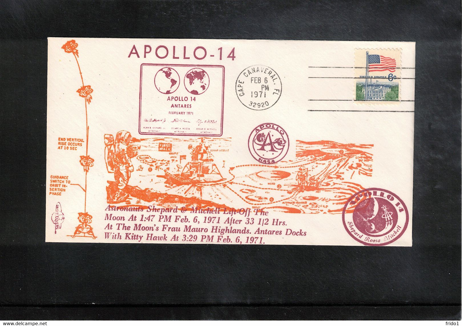USA 1971 Space / Raumfahrt  Apollo 14 Man On The Moon Interesting Cover - Verenigde Staten