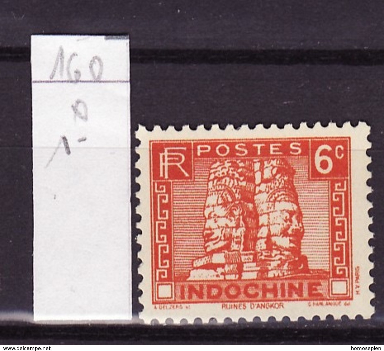 Indochine - Indochina - Mainland Southeast 1931-39 Y&T N°160 - Michel N°160 * - 6c Bayon D'Angkor - Ongebruikt