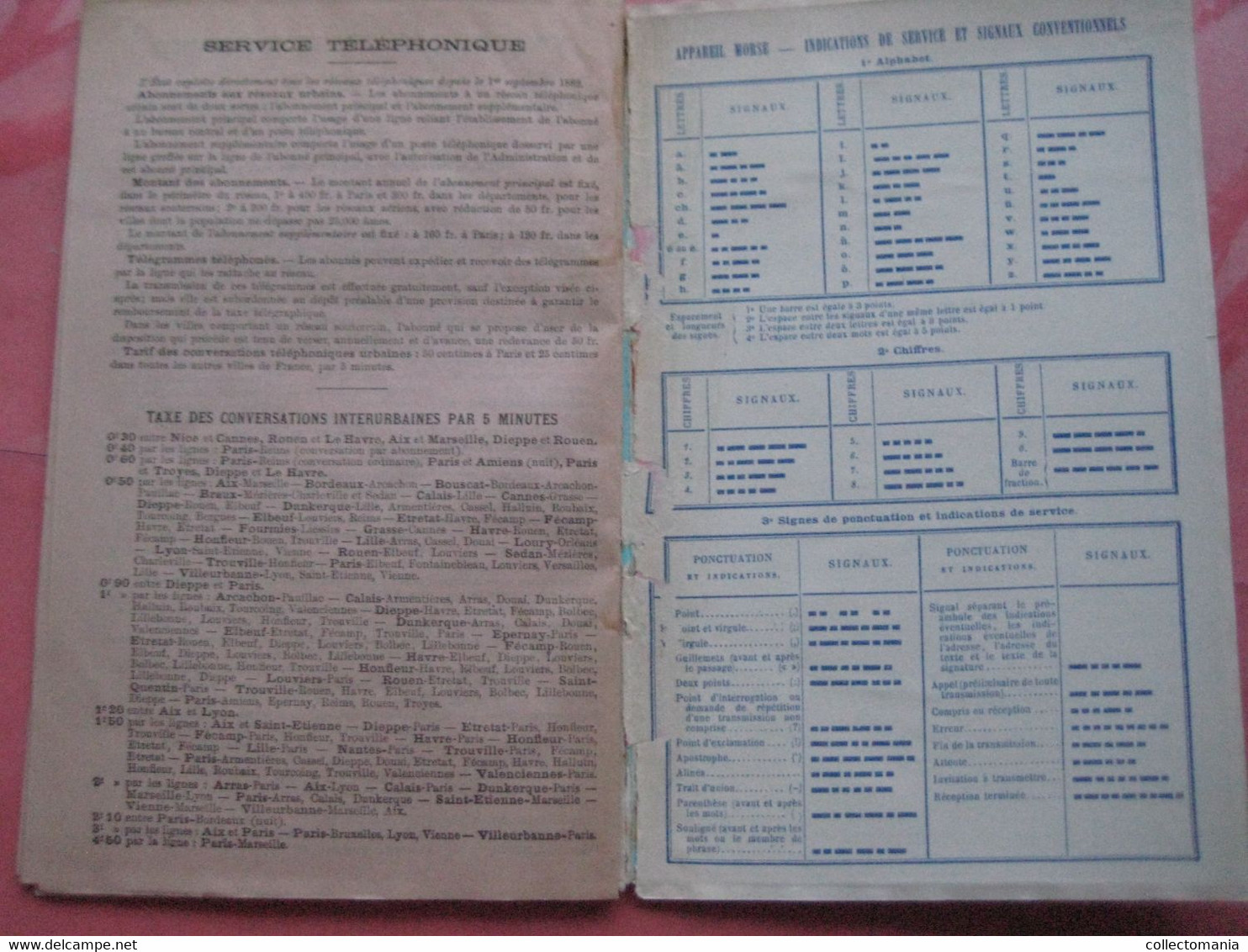 Calendrier Almenach c1893 Indicateurs et Nomenclature Télégraphiques & TELEPHONE de France et colonies 21cmX14cm