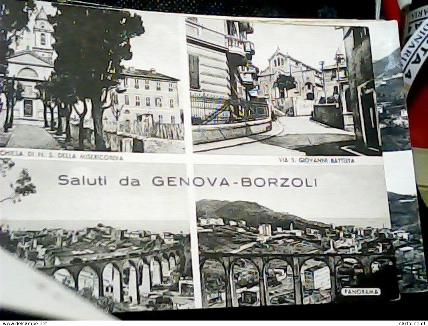 VEDUTE E  SALUTI DA BORZOLI GENOVA GE   N 1955 IB6989 - Genova (Genoa)