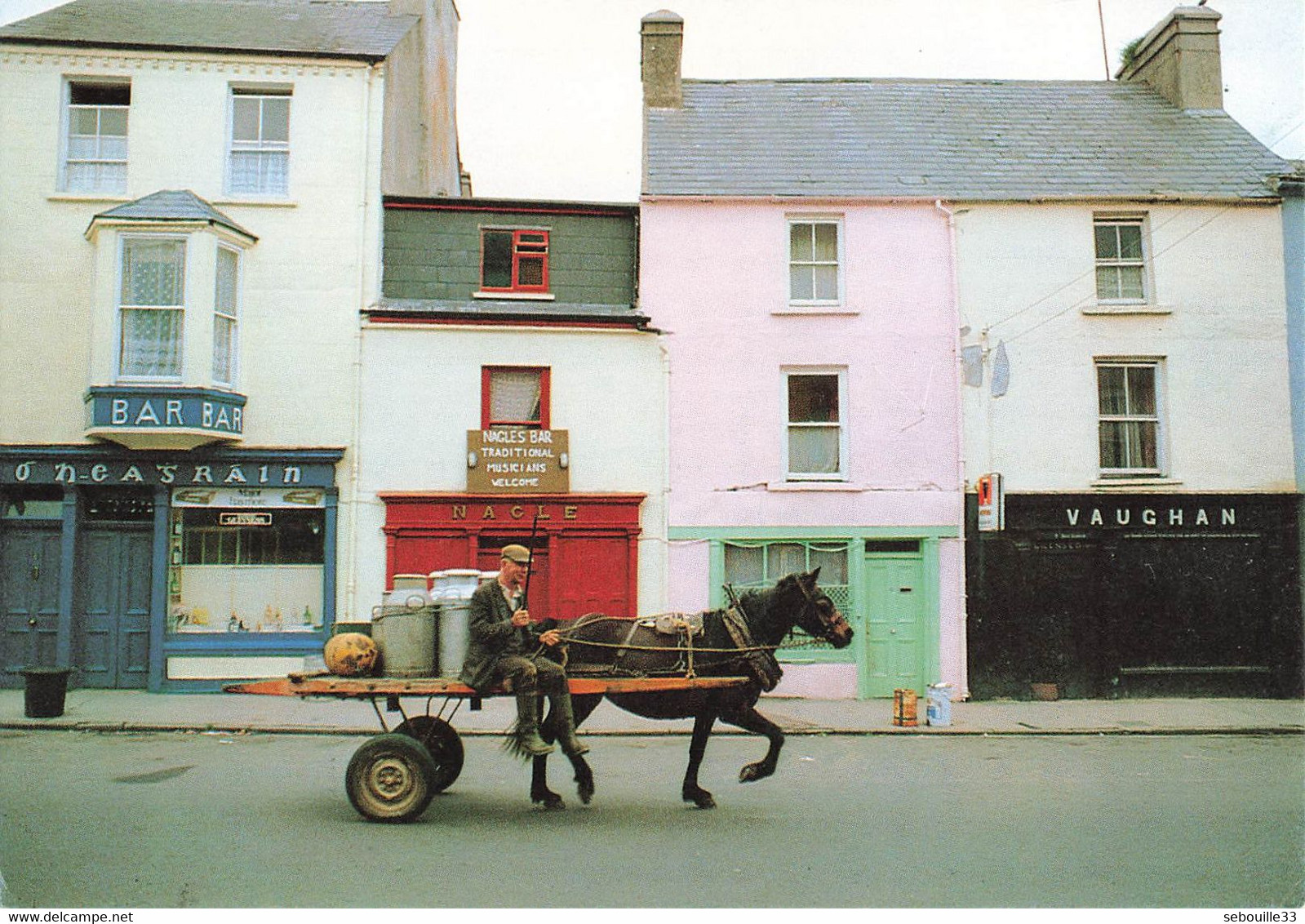 CPSM Grand Format - Irlande - On The Way To The Creamery - Clare - Bar Café - Attelage - Clare