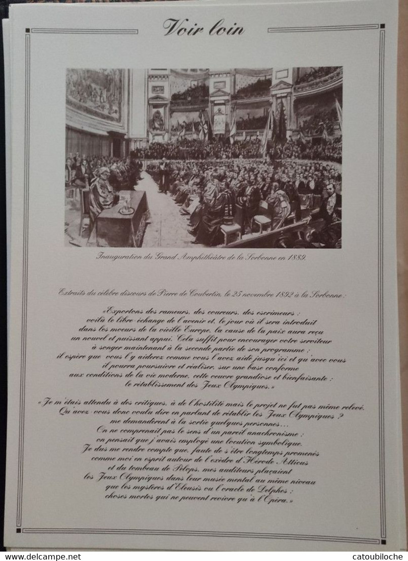 1894 COMITÉ INTERNATIONAL OLYMPIQUE - CONGRÈS INTERNATIONAL ATHLÉTIQUE DE PARIS - VOIR LOIN