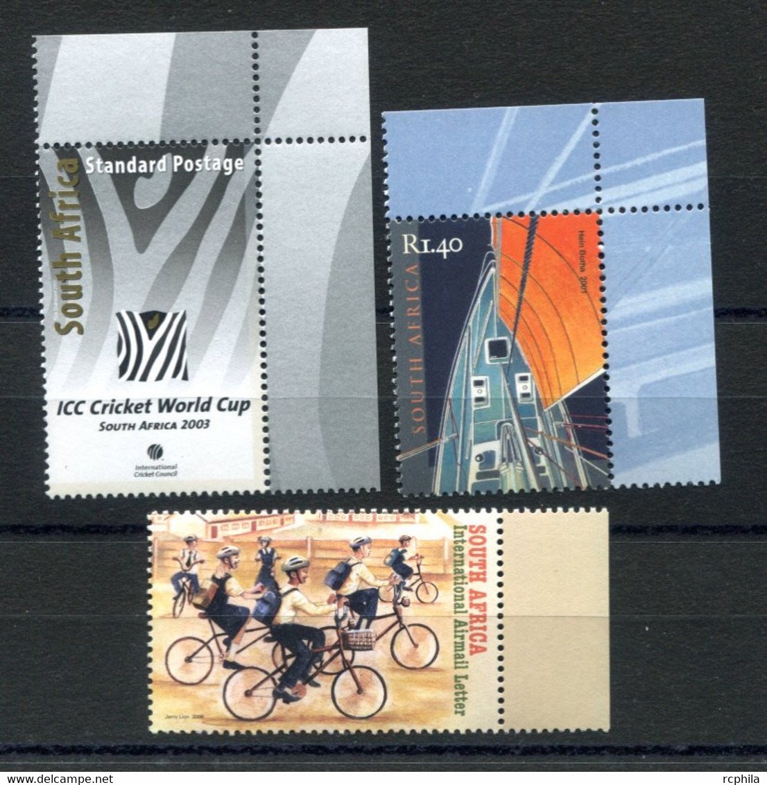 RC 20882 AFRIQUE DU SUD N° 1195 / 1196 + PA 132 SPORT CRICKET VOILE VELO  NEUF ** MNH - Ongebruikt