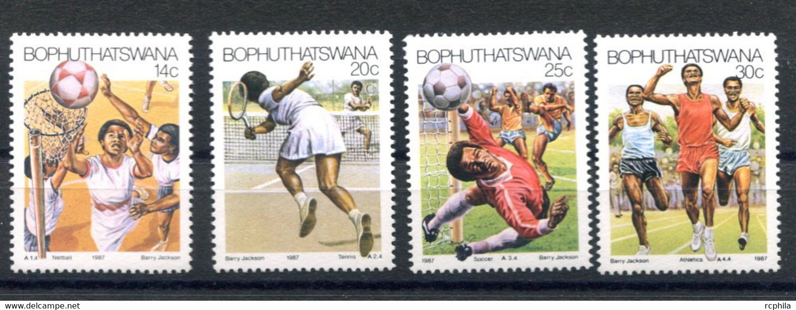 RC 20889 BOPHUTHATSWANA N° 181 / 184 SPORT BASKET TENNIS FOOTBALL COURSE A PIED NEUF ** MNH TB - Bophuthatswana
