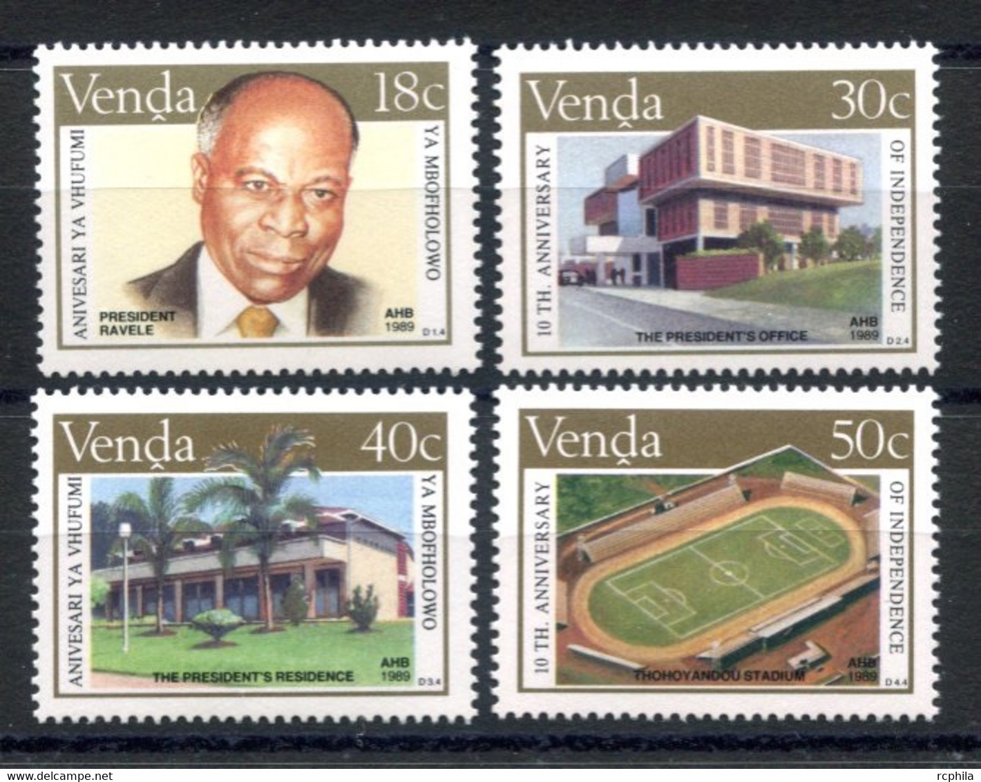 RC 20892 VENDA  N° 196 / 199 ANNIVERSAIRE DE L'INDÉPENDANCE PRESIDENT STADE NEUF ** MNH TB - Venda