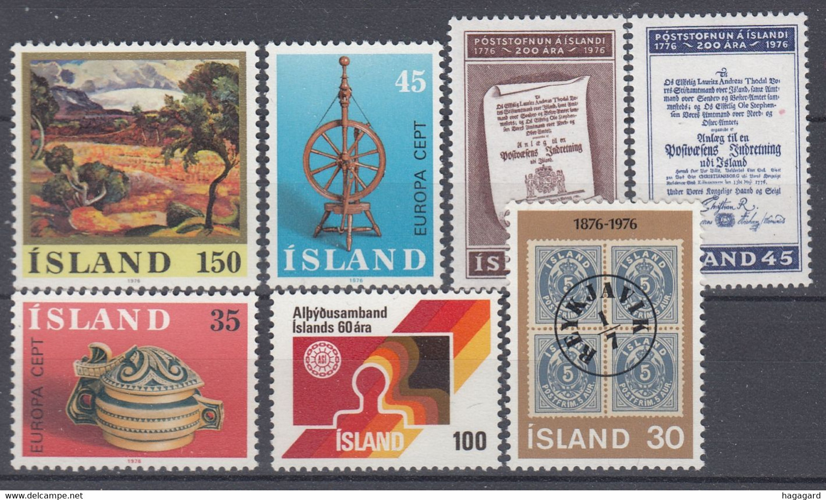 ++G2322. Iceland 1976. Year Set. Michel 513-19. MNH(**) - Années Complètes