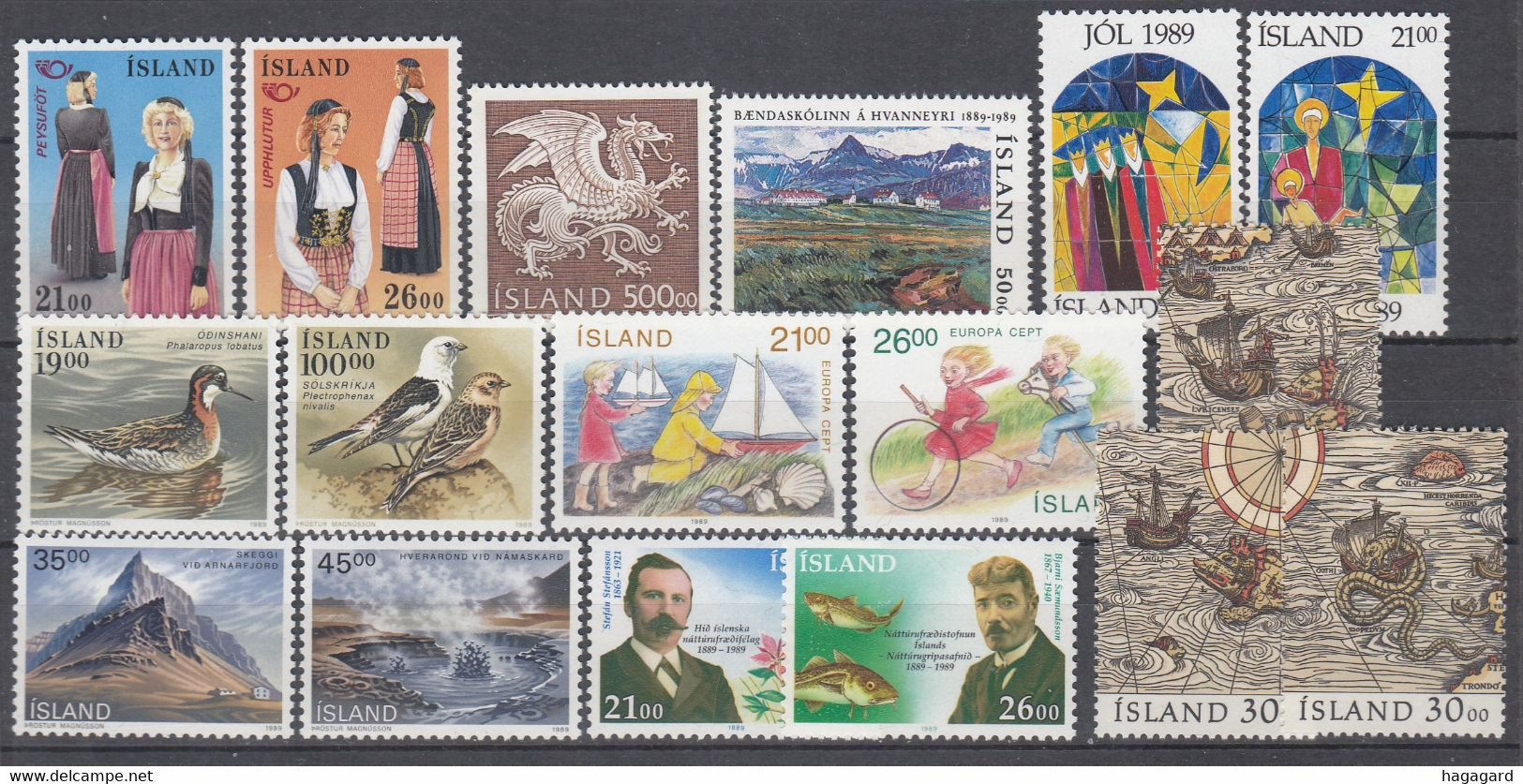 ++G2469. Iceland 1989. Year Set. Michel 697-713. MNH(**) - Komplette Jahrgänge