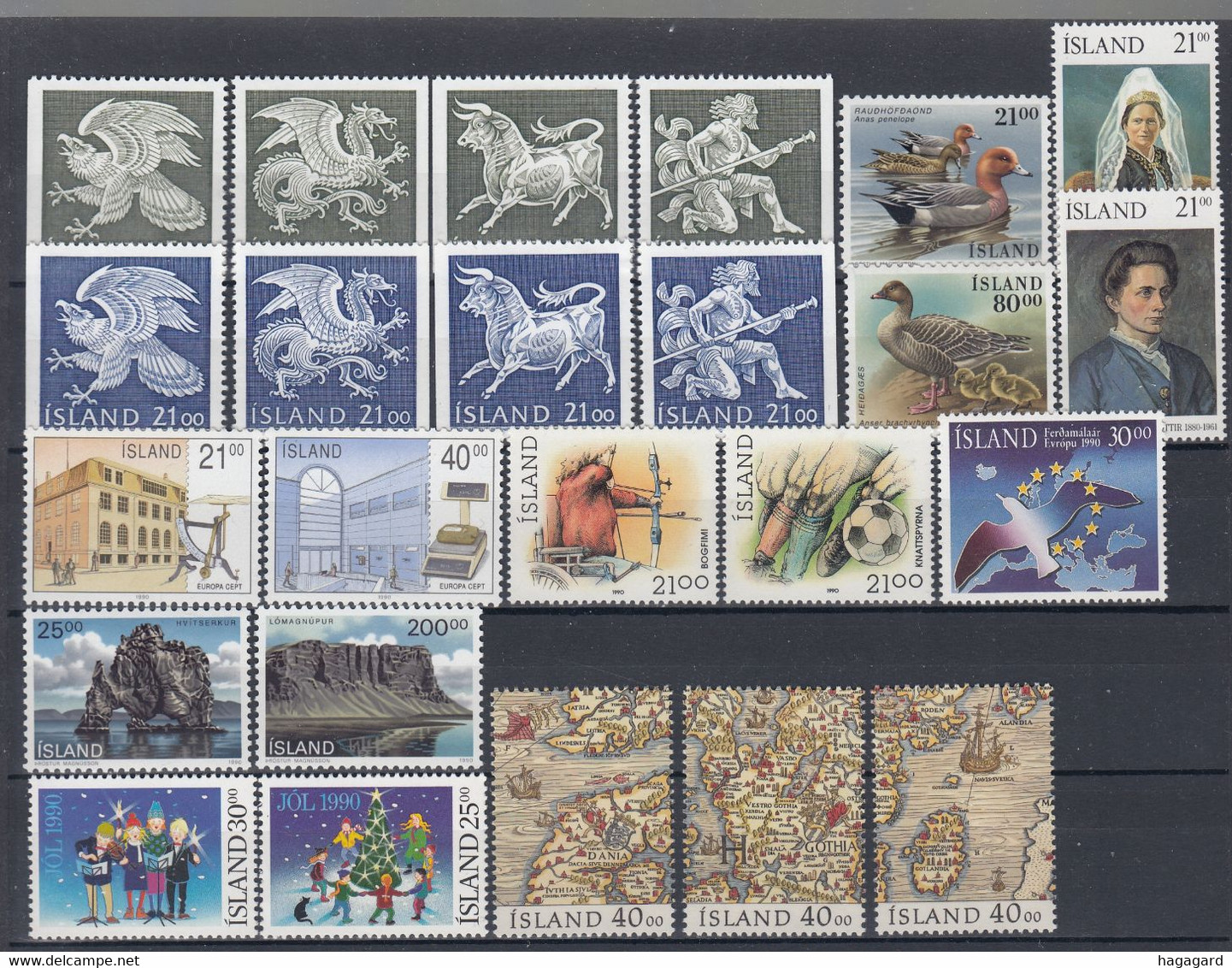 ++G2470. Iceland 1990. Year Set. Michel 714-37. MNH(**) - Années Complètes