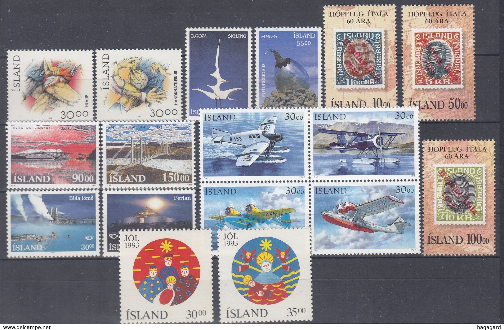 ++G2473. Iceland 1993. Year Set. Michel 780-96. MNH(**) - Volledig Jaar