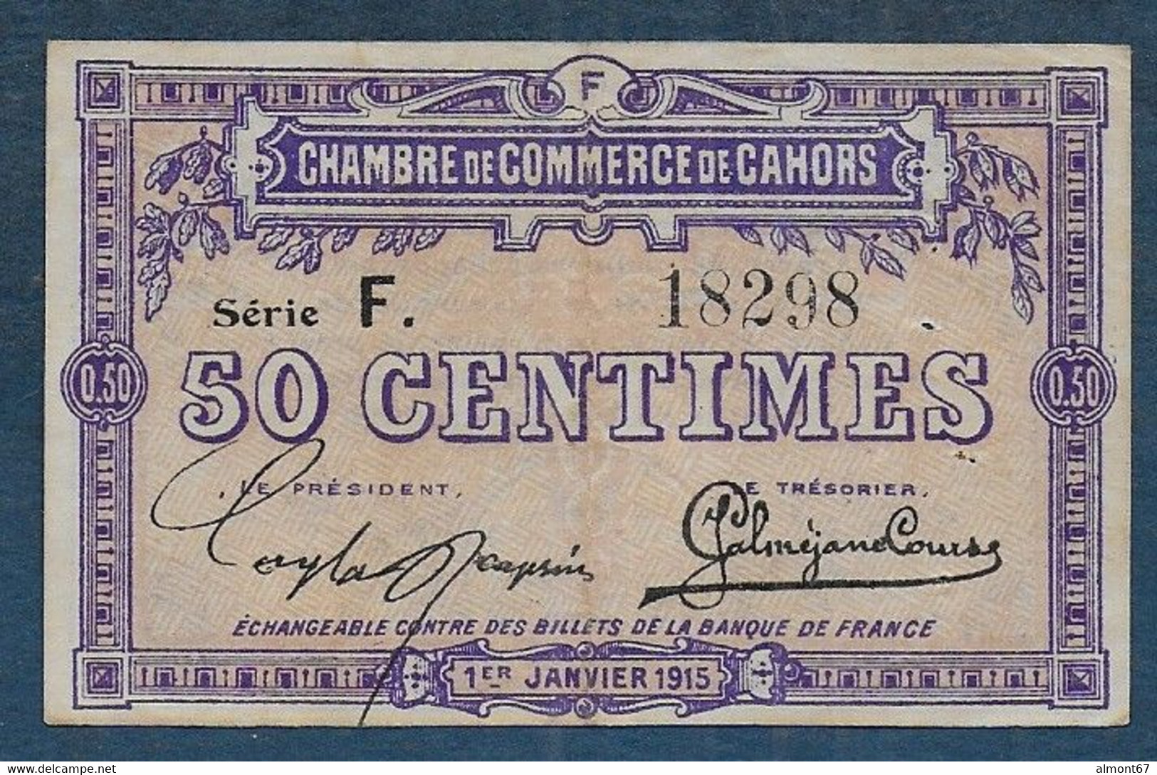 Chambre De Commerce De CAHORS -  50 Centimes - Pirot N° 12 - Camera Di Commercio