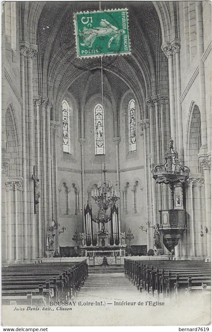 44  Boussay  - Interieur De L'eglise - Boussay