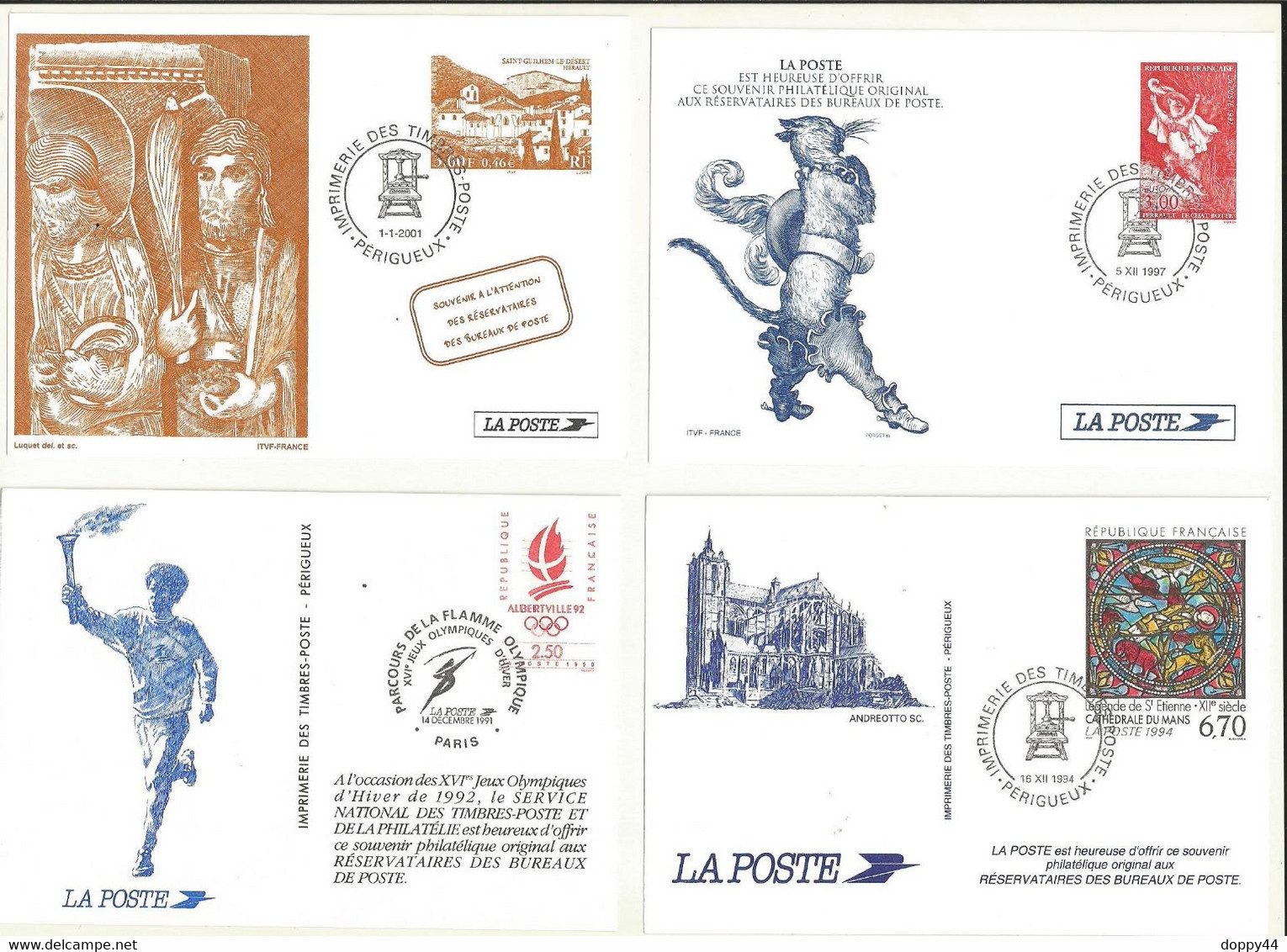 LOT 13 PSEUDOS ENTIERS POSTAUX DE LA POSTE DIFFERENTS    VOIR  SCAN. - Official Stationery