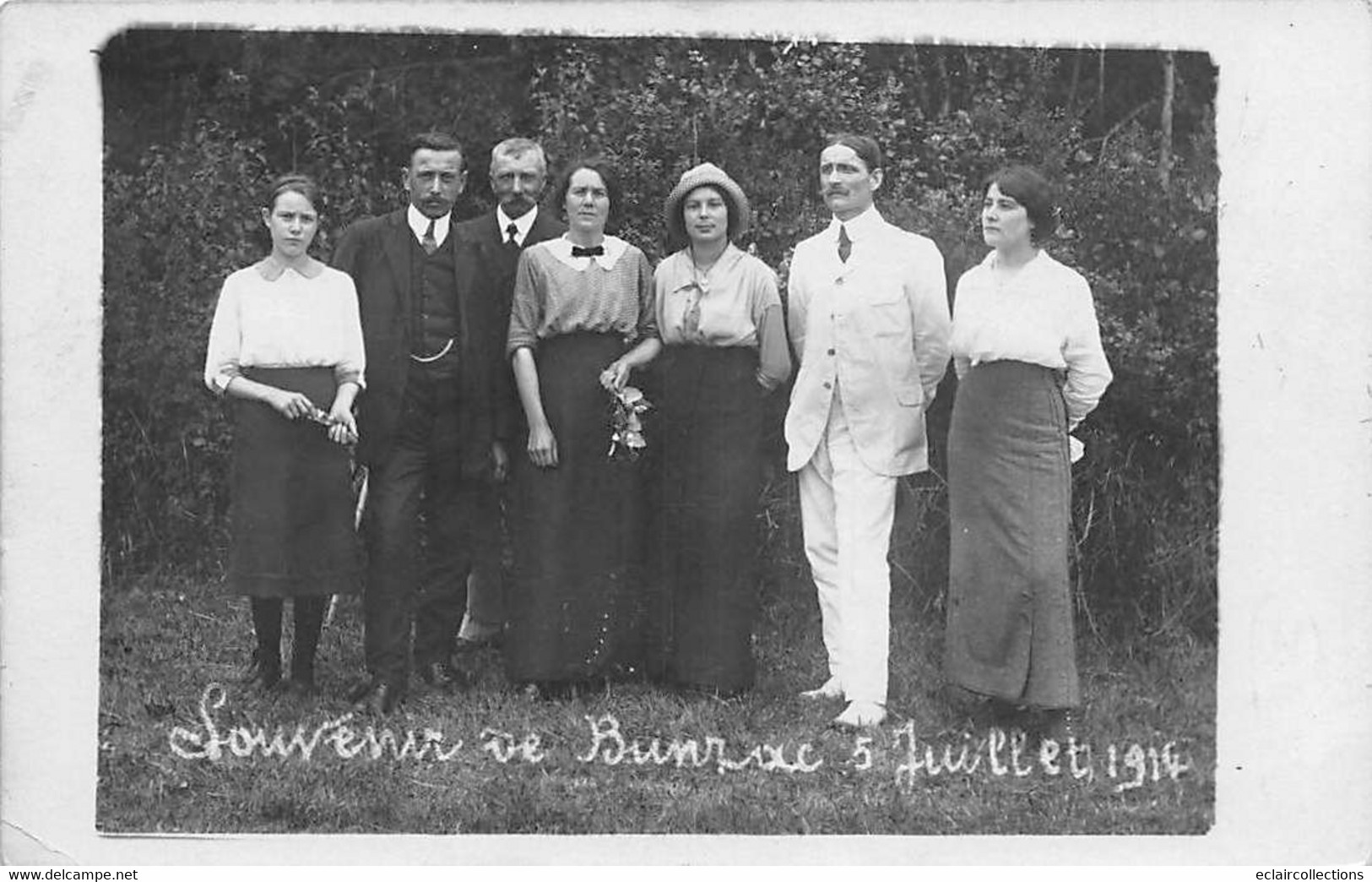 Bunzac       16        Groupe Familial ??   Carte Photo  Rare Voire Inconnue   (voir Scan) - Altri & Non Classificati