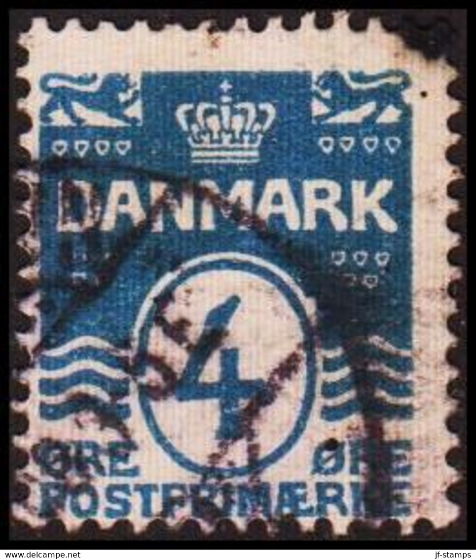 1905. Numeral. 4 Øre Blue. Perf. 12 3/4. Spot In Frame AFA 45av. (Michel 45A Abart) - JF417799 - Nuovi