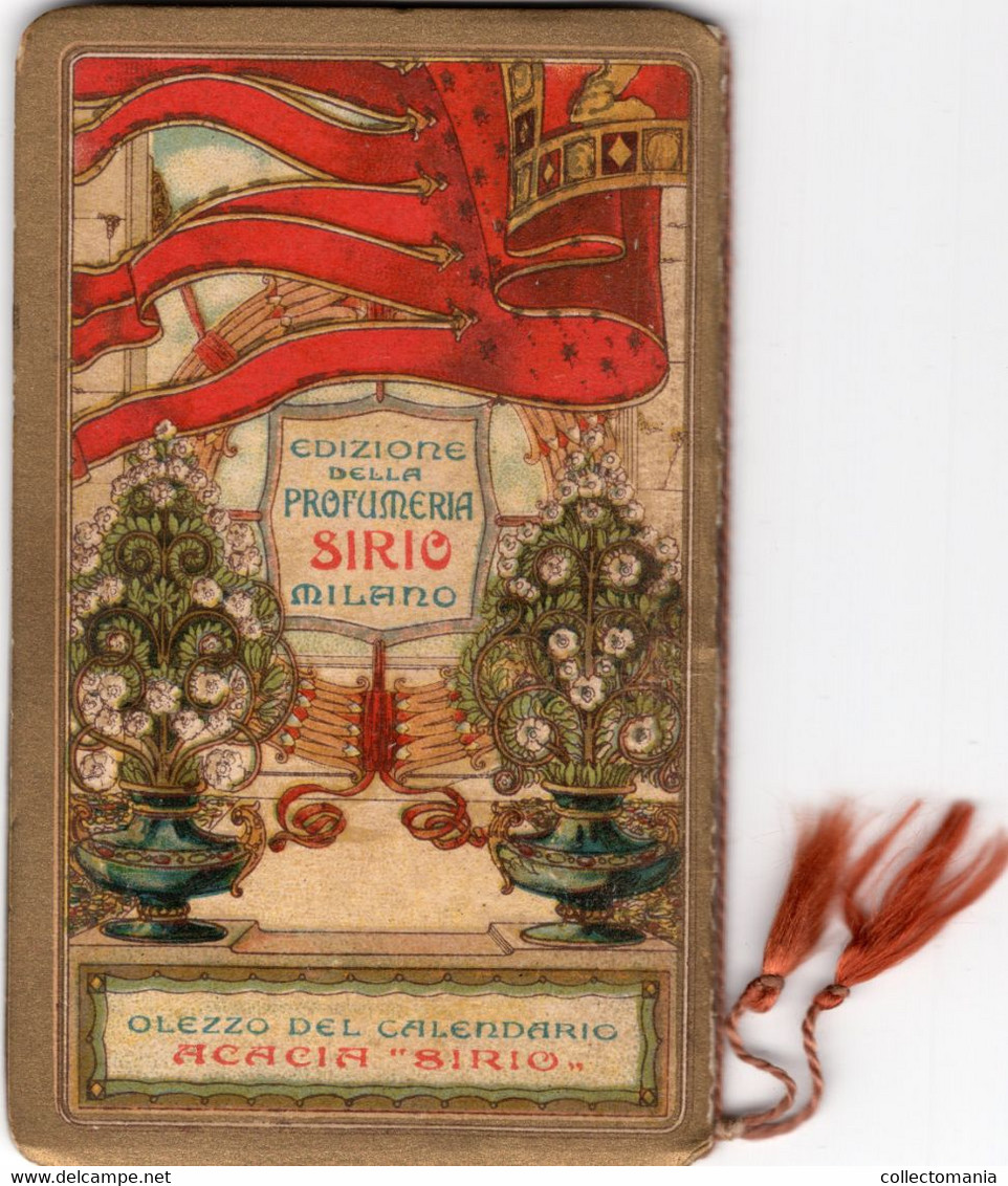 Carnet Booklet calendrier 1921 Symbool Parfumerie Sirio Milaan