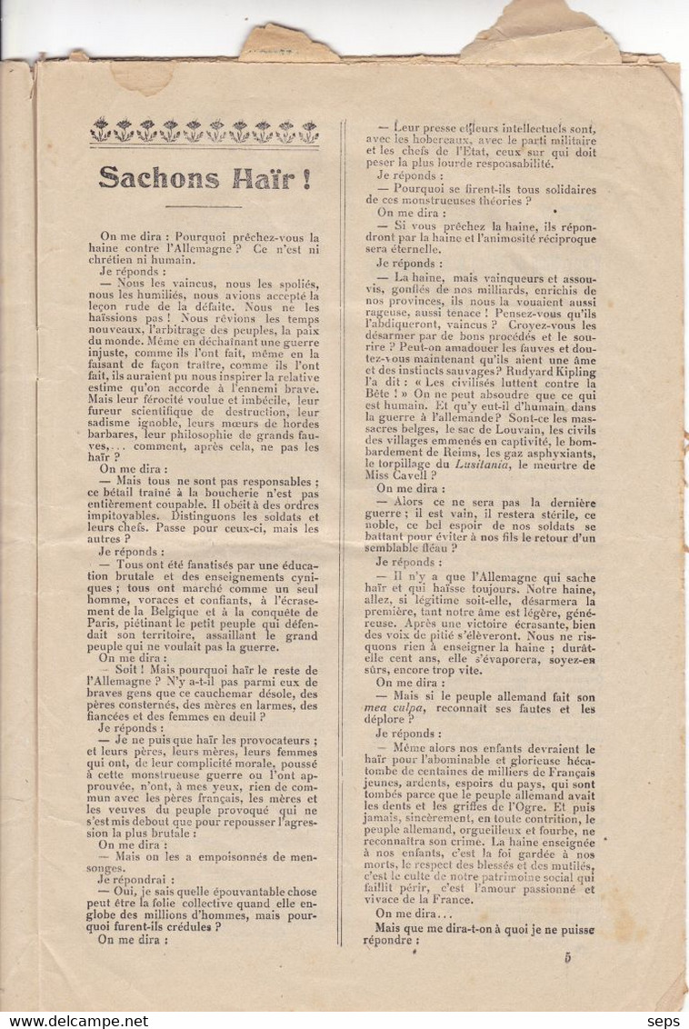 Journal Gascon destiné aux soldats de Mont de Marsan -  Noël 1915