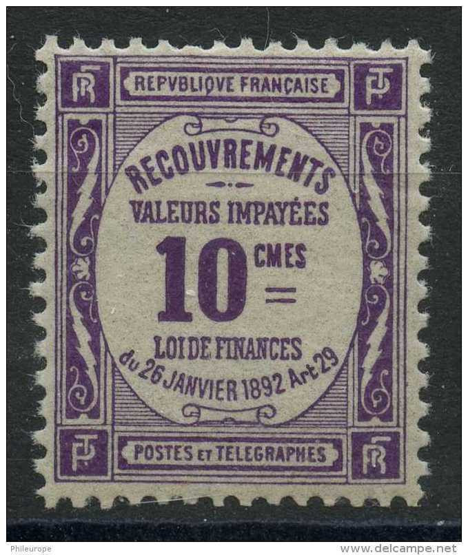 France (1908) Taxe N 44 (Luxe) - 1859-1959 Postfris