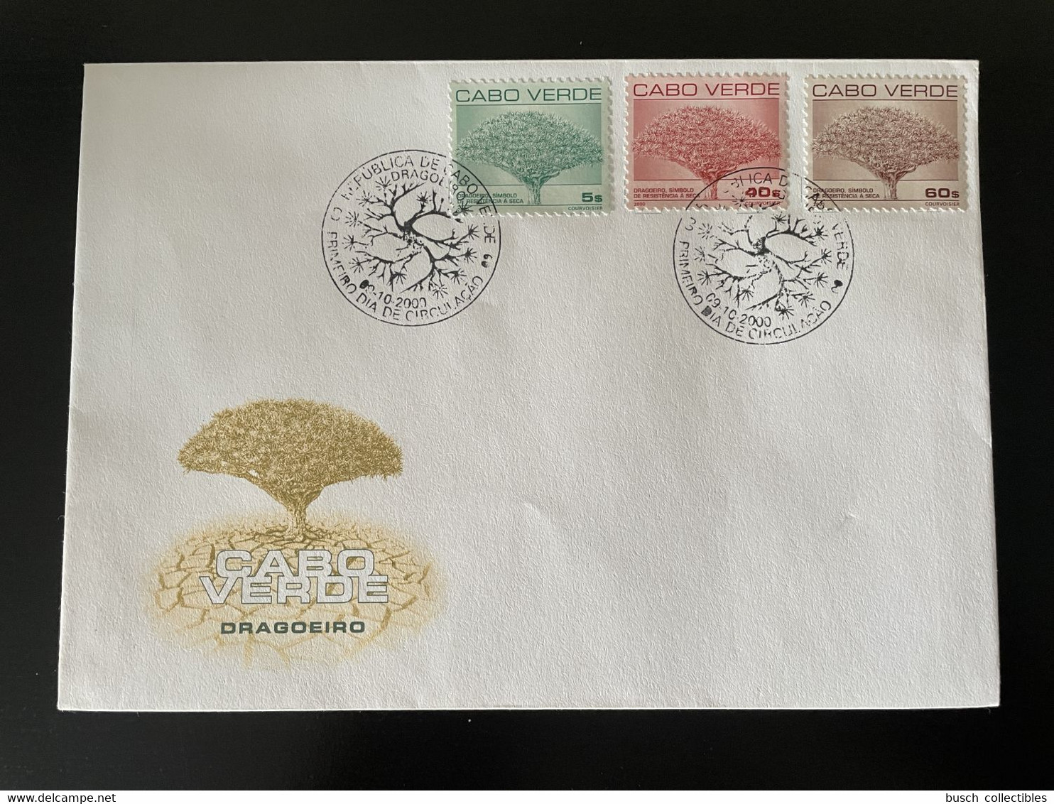 Cape Kap Verde Cabo Verde 2000 Mi. 777 - 779 FDC Dragoeiro Drachenbaum Arbre Tree Baum - Trees