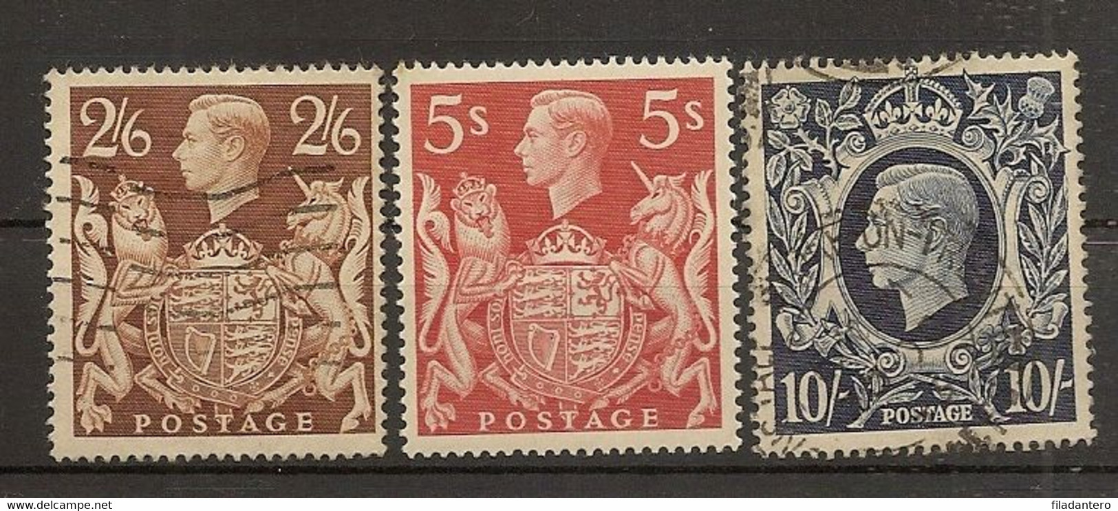 INGLATERRA  YVERT 223/226 (º) Coronación George VI  Serie Completa 1939  NL1627 - Gebruikt