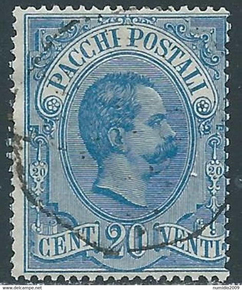 1884-86 REGNO PACCHI POSTALI USATO 20 CENT - RE30-8 - Colis-postaux