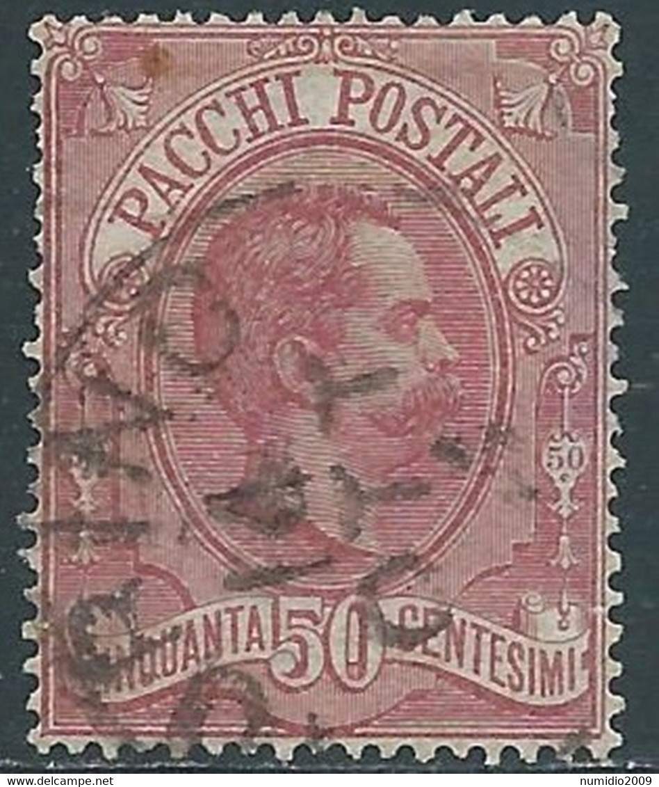 1884-86 REGNO PACCHI POSTALI USATO 50 CENT - RE30-8 - Colis-postaux
