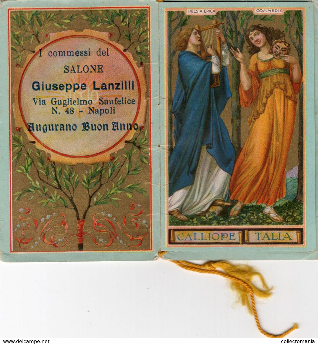 Carnet Booklet Calendrier 1930  Parfum Siro Milano Les Muses Calliope Talia Erato Melpomene Evterpe Polimnia Tersicore - Antiguas (hasta 1960)