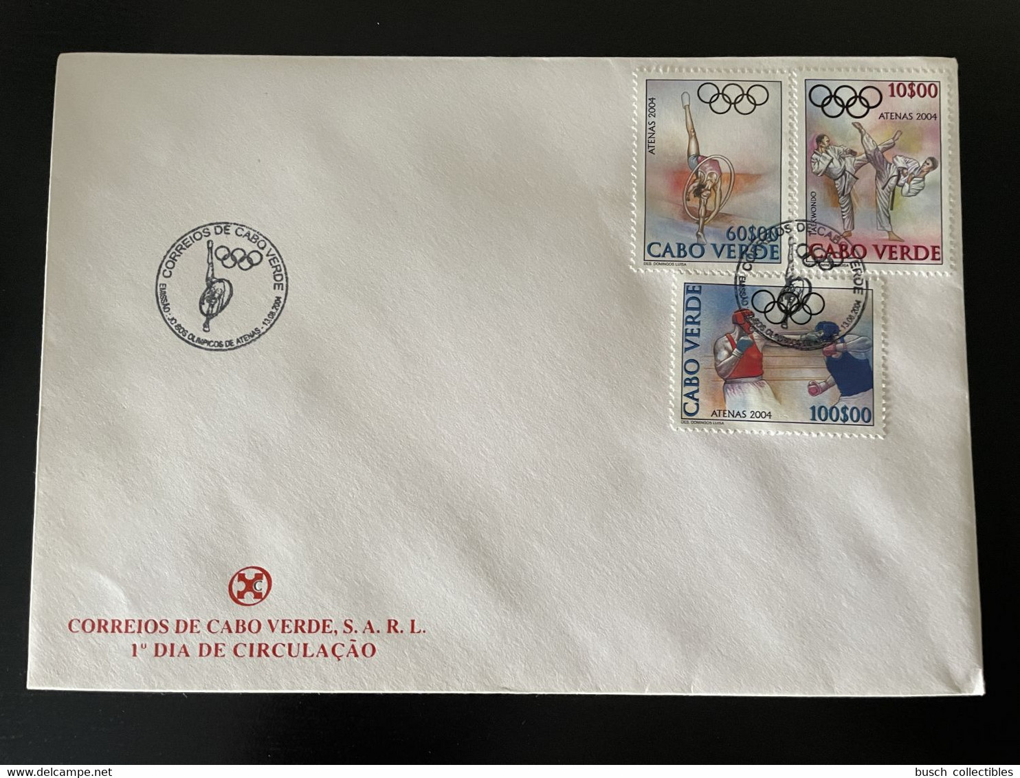 Cape Kap Verde Cabo Verde 2004 Mi. 852 - 854 FDC Athenes Athens Jeux Olympiques Olympic Games Olympia Athen Atenas Jogos - Kap Verde