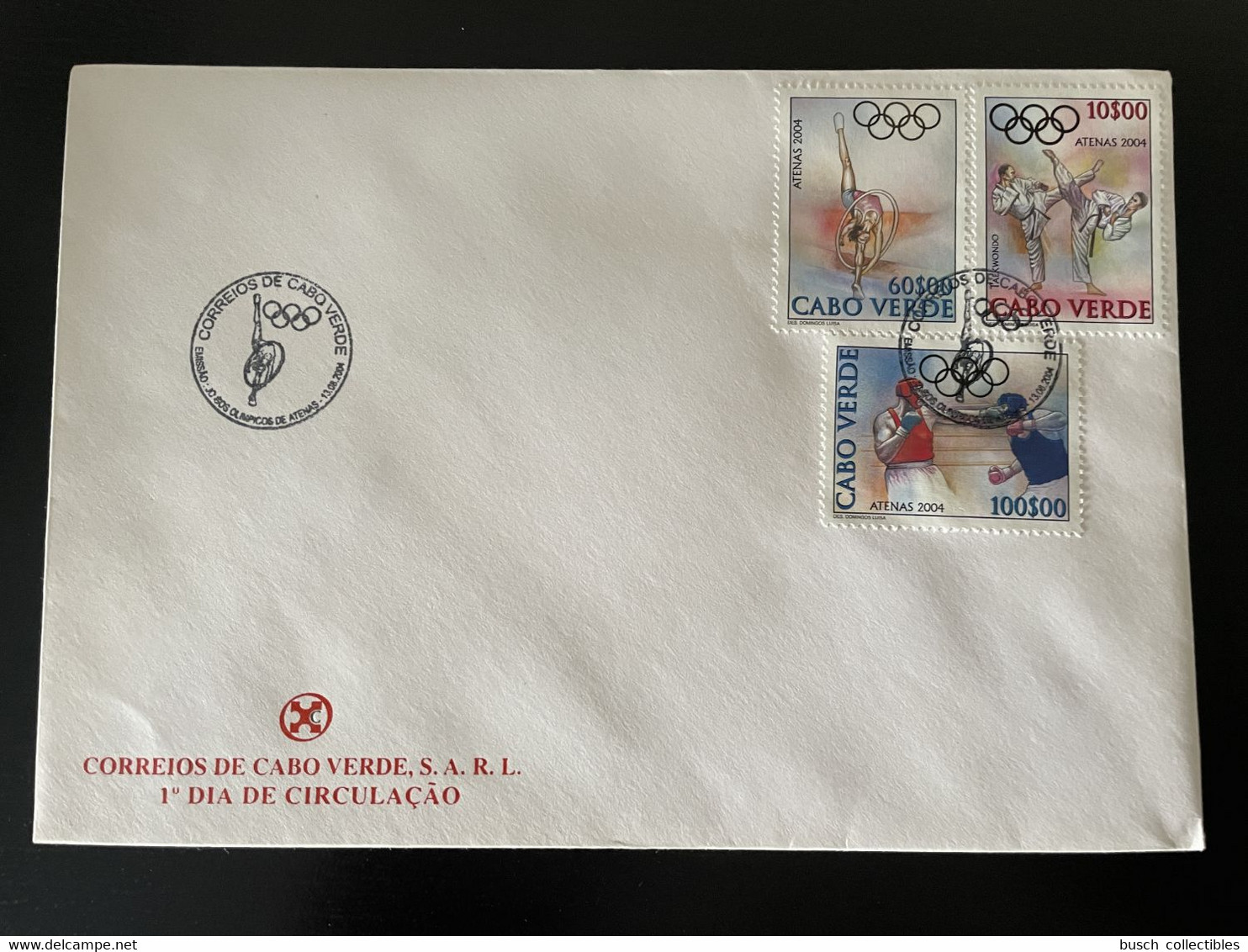 Cape Kap Verde Cabo Verde 2004 Mi. 852 - 854 FDC Athenes Athens Jeux Olympiques Olympic Games Olympia Athen Atenas Jogos - Sommer 2004: Athen