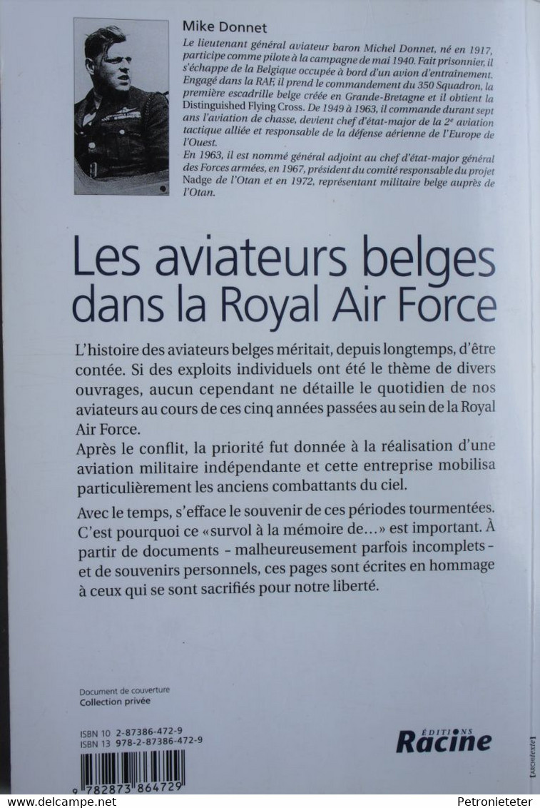 Livre BELGIAN RAF Royal Air Force Aviation Michel DONNET Pilote 350th Squadron Force Aérienne Aviation Militaire WW2 - War 1939-45