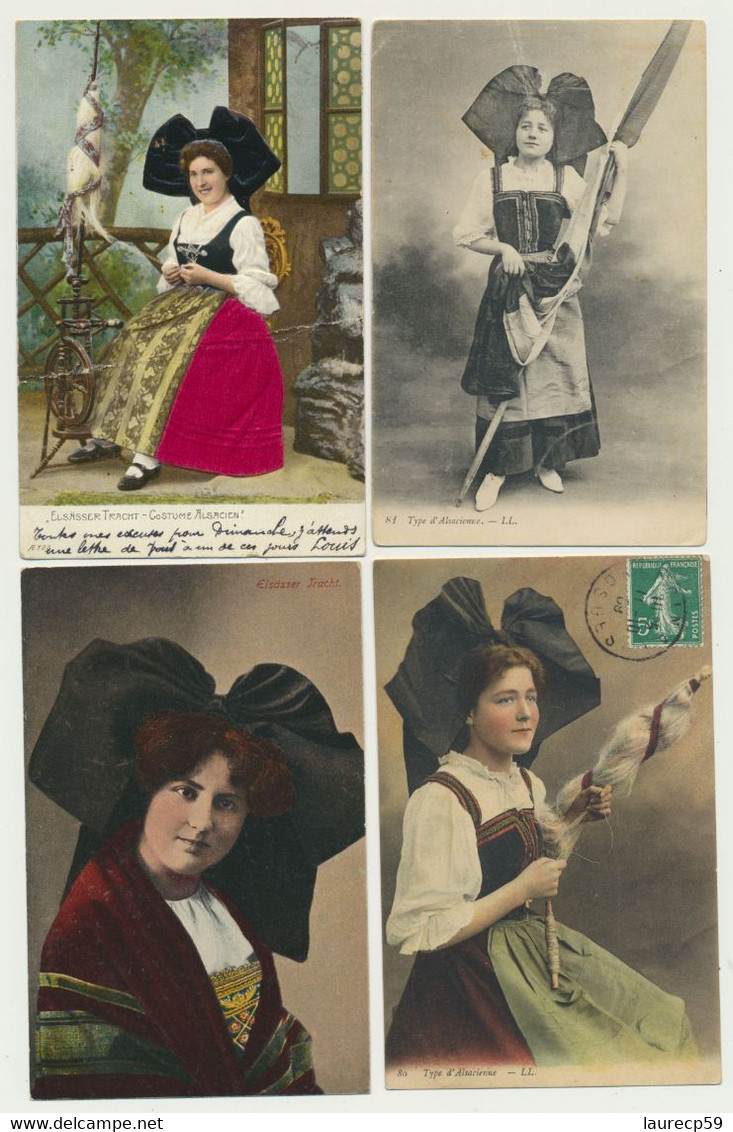 Lot De 6 Cartes Alsace - Fantaisie - Folklore - Costumes - Coiffes - Sonstige & Ohne Zuordnung