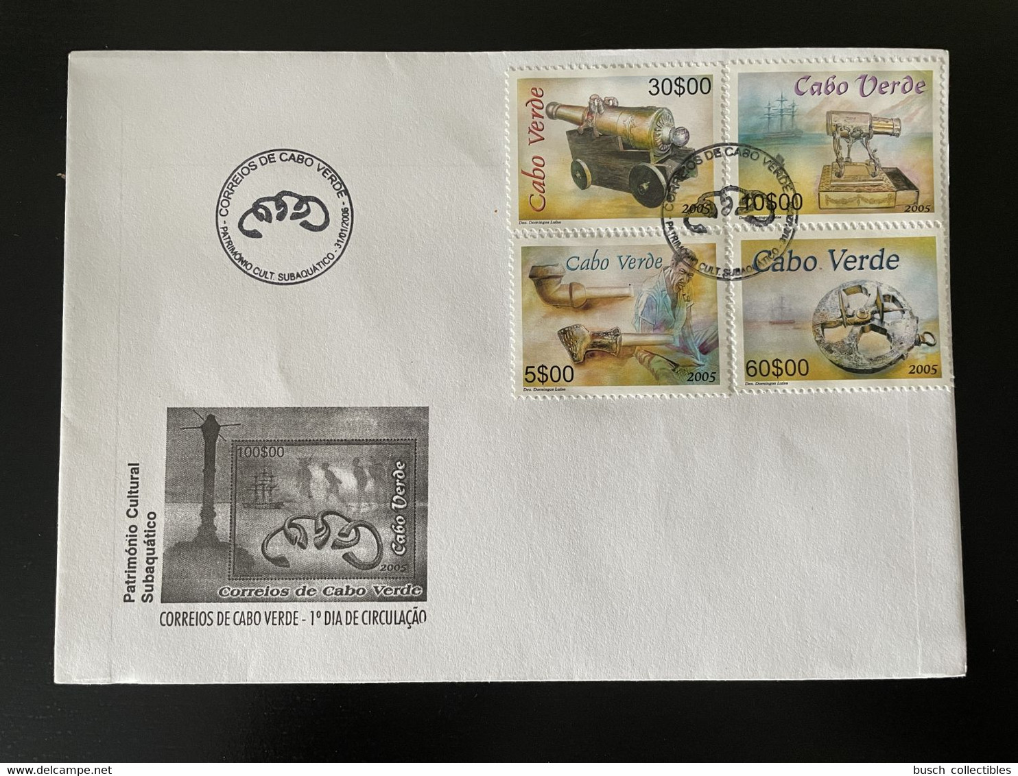 Cape Kap Verde Cabo Verde 2006 Mi. 881 - 884 FDC Patrimonio Cultural Subaquatico Meer Mer Sea - Kap Verde