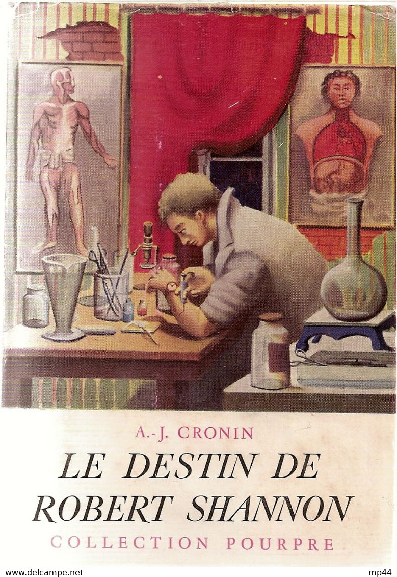 -13---Bibliothèque Pourpre  Le Destin De Robert Shannon De A.-J. Cronin       (avec Jaquette) - Collection Pourpre