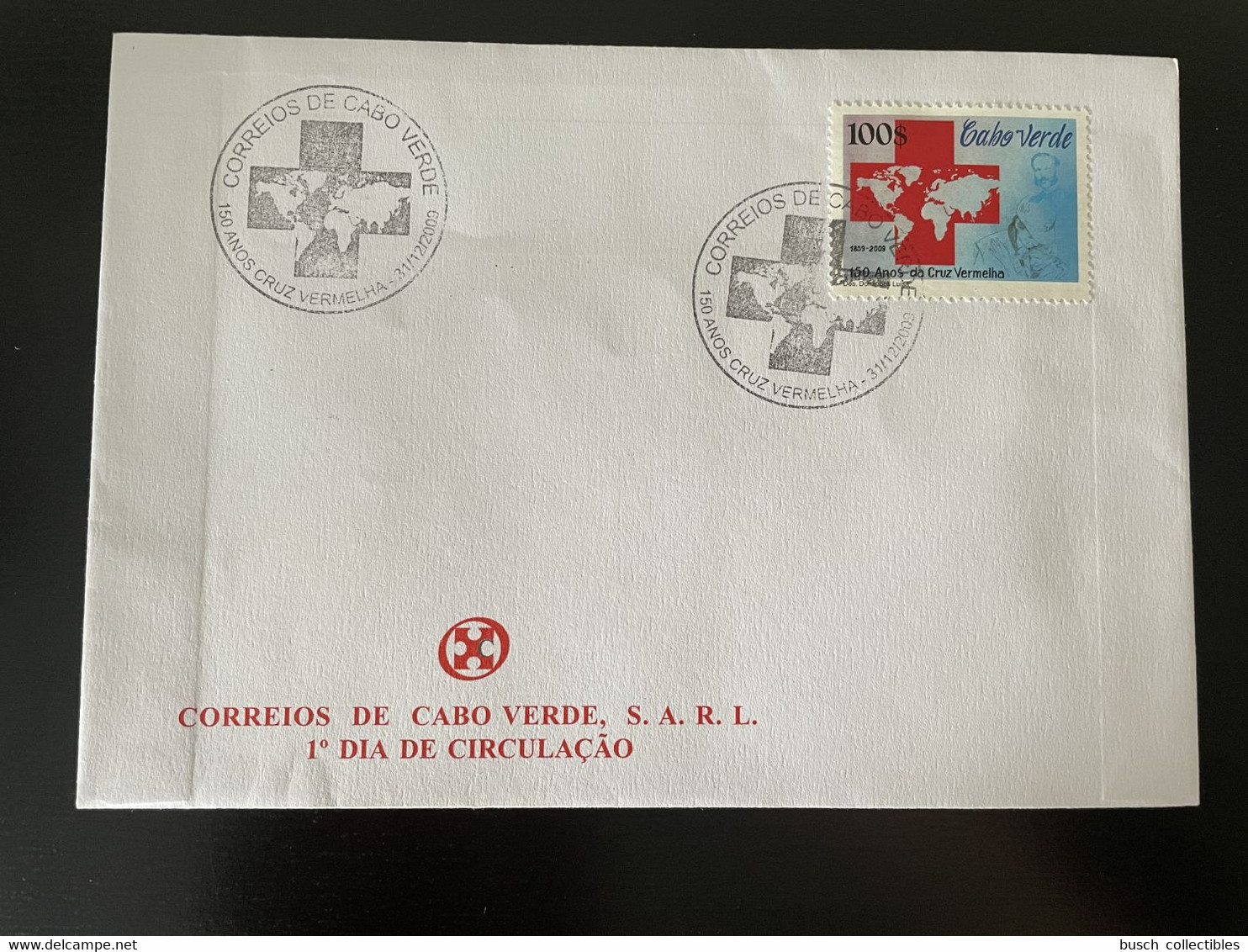 Cape Kap Verde Cabo Verde 2009 Mi. 954 FDC Rotes Kreuz Red Cross Cruz Vermelha Croix Rouge 150 Years Ans Jahre Dunant - Rotes Kreuz