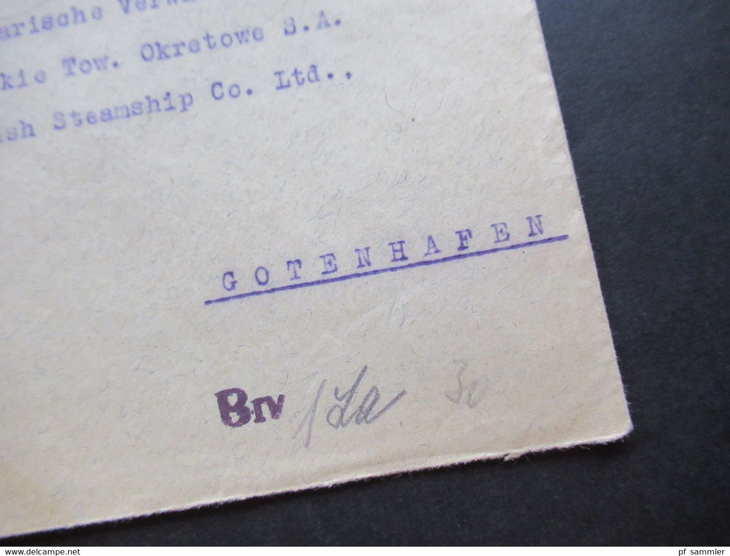 1941 OKW Zensur Langstaff, Erembert Havre An Den Komissarischen Verwalter Polisk British Steamship Gotenhafen / Gdynia - Cartas & Documentos