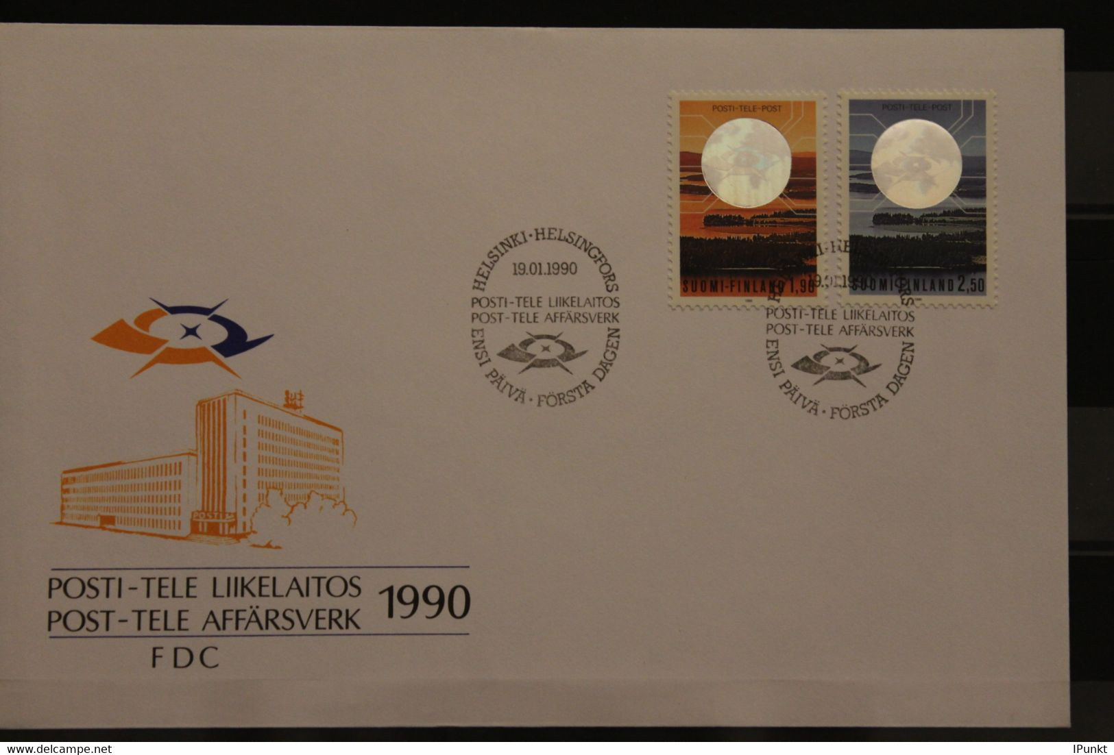 Finnland, Hologramm Telecommunication 1990, FDC - Holograms