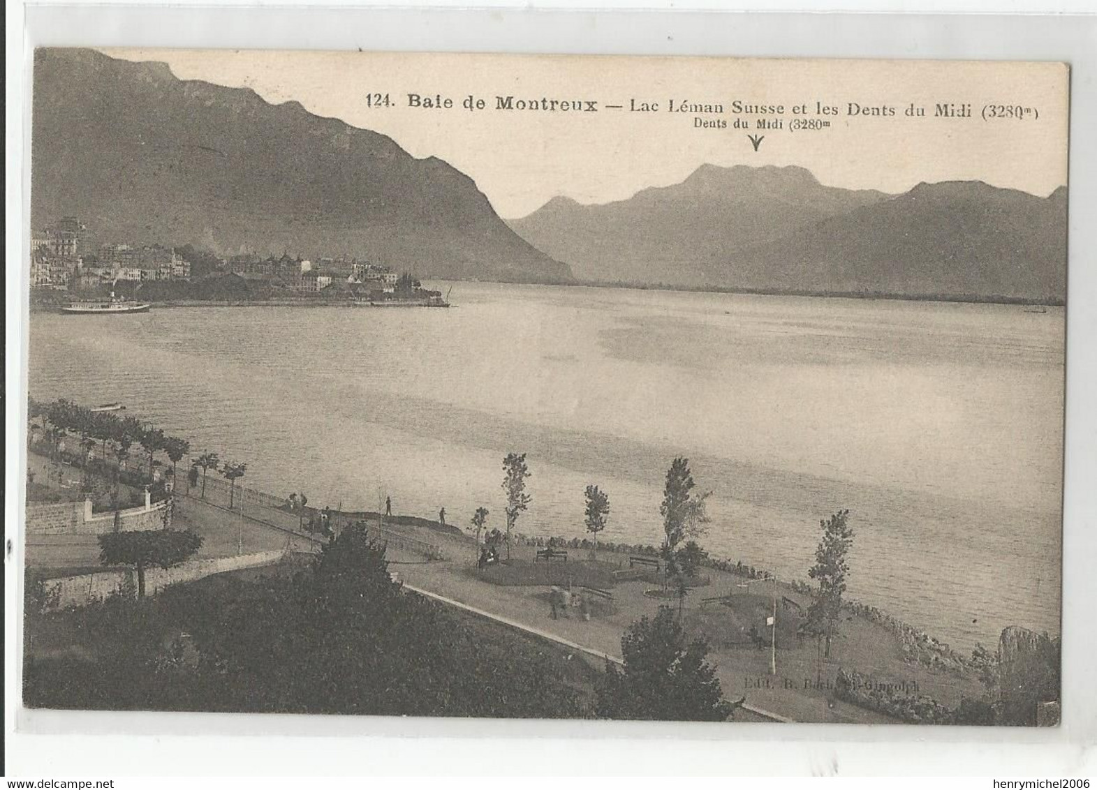 Suisse Vd Vaud Baie De Montreux Lac Léman Et Les Dents Du Midi N124 Ed Photo Henri Basuyau Toulouse - Montreux