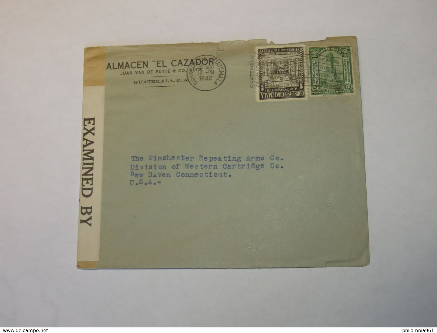 Guatemala Airmail Cover To USA 1942 - Guatemala