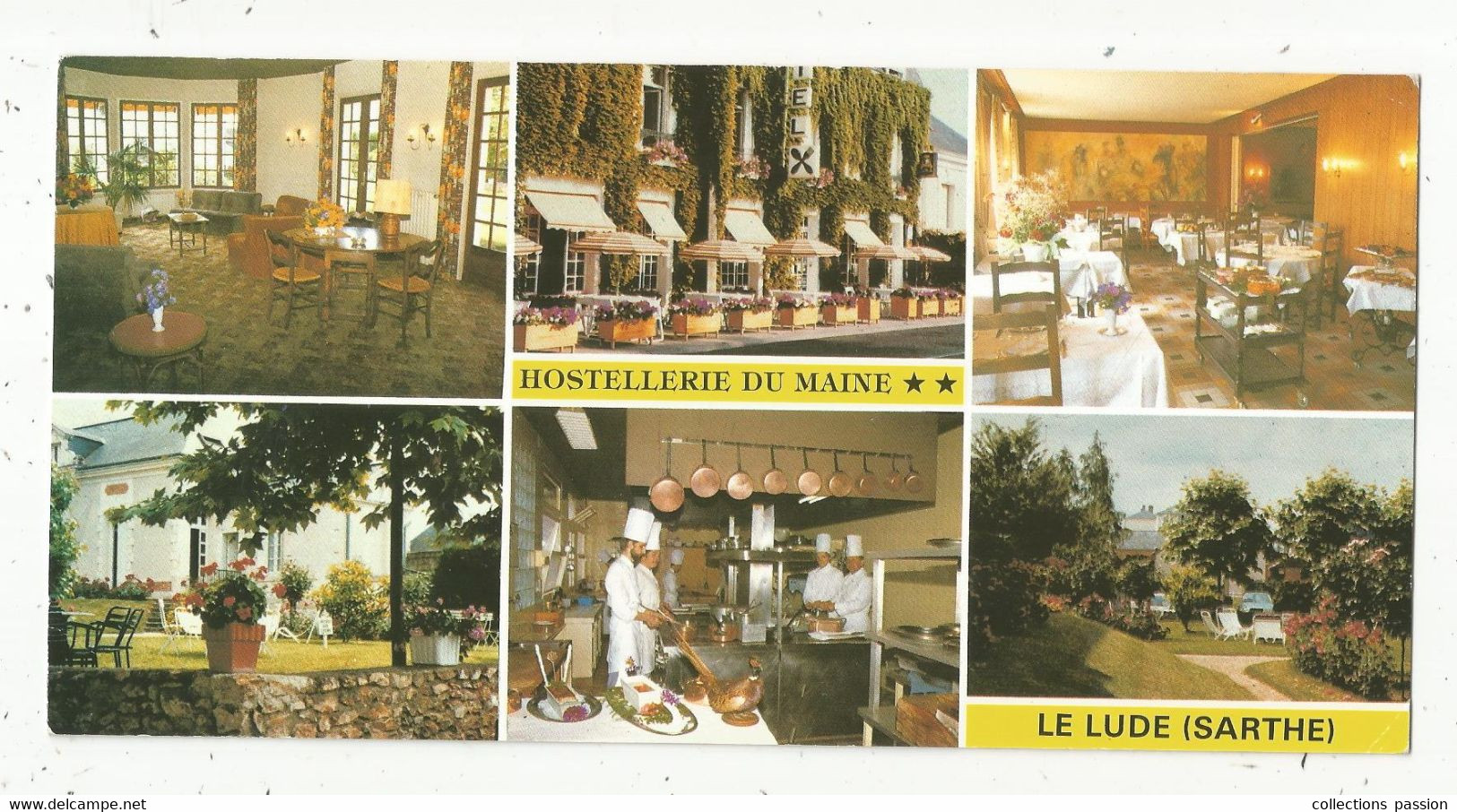 Cp , 210 X 105 Mm,  Hostellerie Du MAINE , Restaurant ,72 , LE LUDE , Multi Vues ,  Vierge , Frais Fr 1.75 E - Hotels & Restaurants