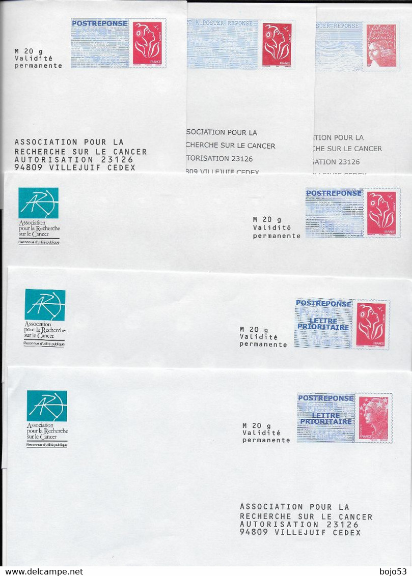 ASSOCIATION POUR LA RECHERCHE SUR LE CANCER -   Lot De 6 Enveloppes Différentes - Prêts-à-poster:  Autres (1995-...)