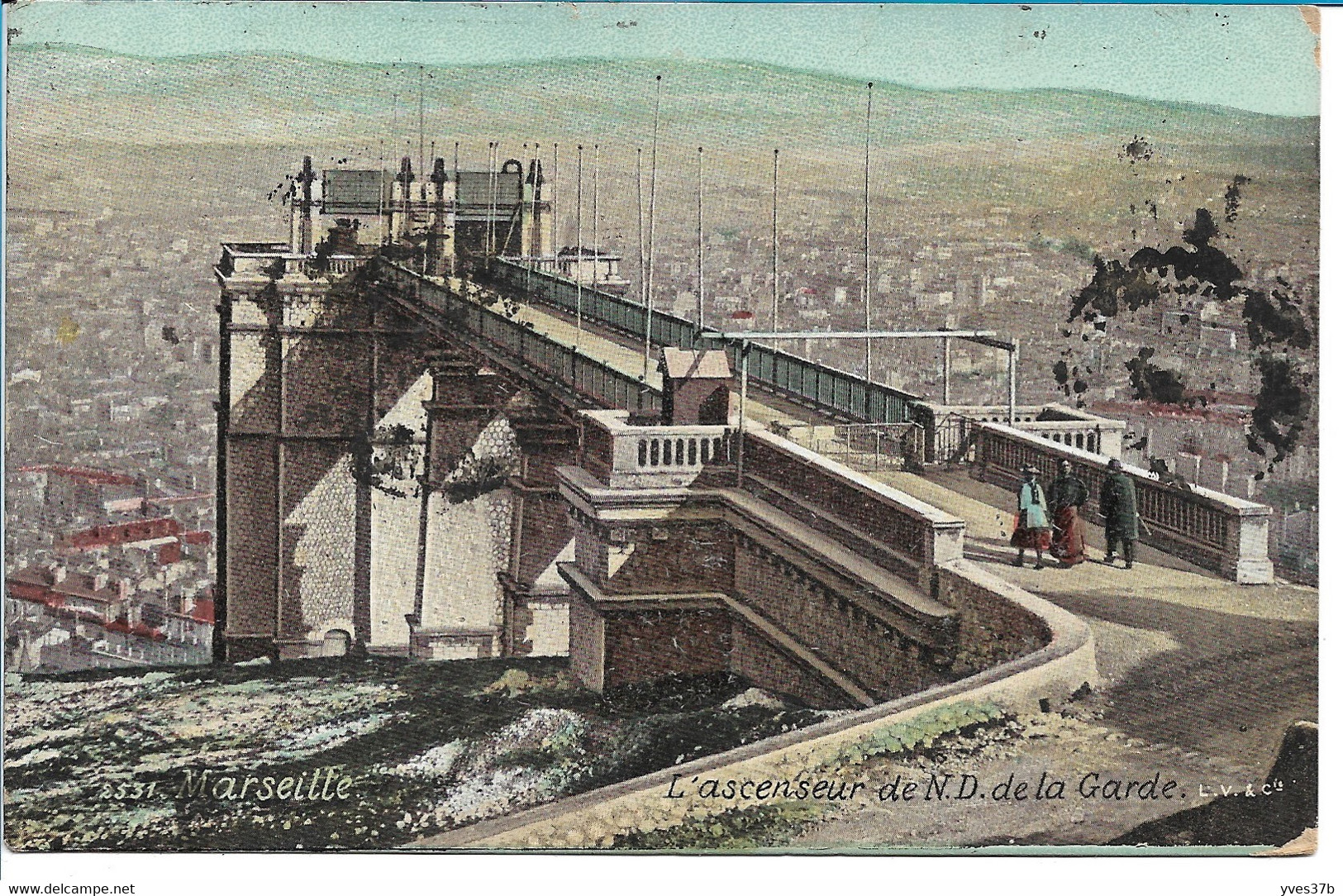 MARSEILLE - L'Ascenseur De N-D De La Garde - Notre-Dame De La Garde, Aufzug Und Marienfigur