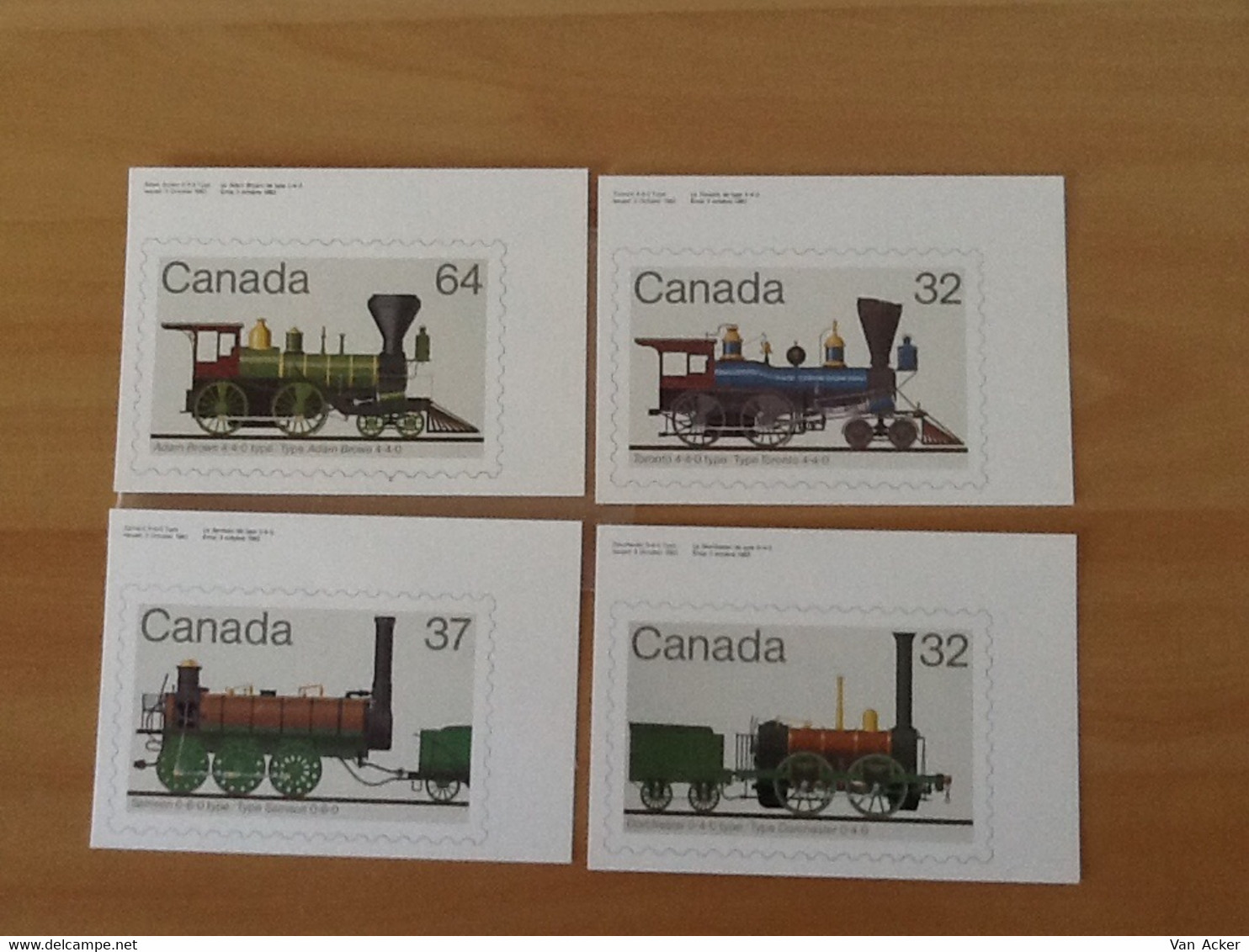 Canada Postcards Trains 1983. - Officiële Postkaarten